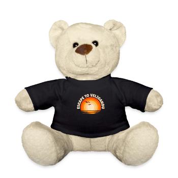 I'm fleeing to Veligandu - Teddy Bear - black - Front