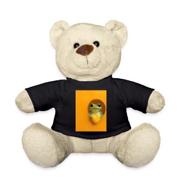 Grenouille Coeur Drôle Cadeau - Nounours - noir - Devant