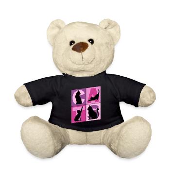 Chaton Chaton Chaton Kitty Silhouette Art - Nounours - noir - Devant
