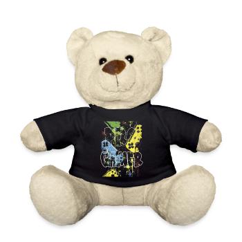 Kreatives Street Art Design Neonfarben Pro Gamer - Teddy - Schwarz - Vorne