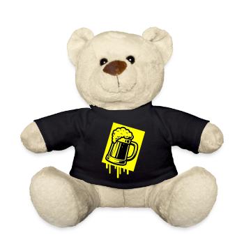 Chope à bière Icône de la bière - Nounours - noir - Devant