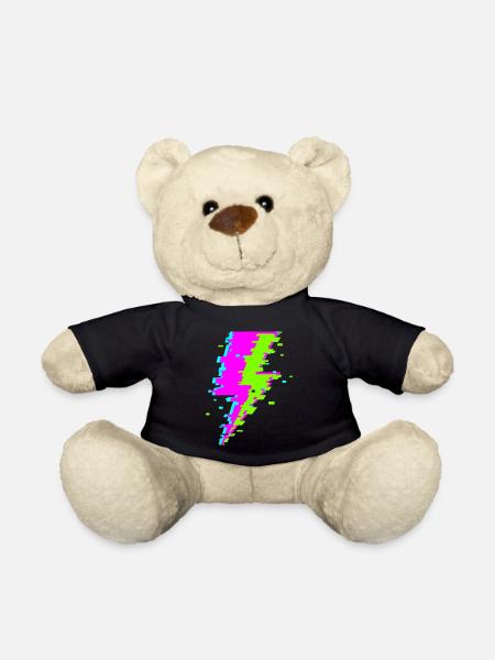 Psychedelic Digital Beam - Teddy Bear - black
