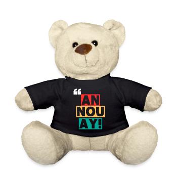 Kreolisches T-Shirt "Pa ni pwoblèm" - Teddy - Schwarz - Vorne