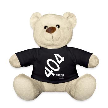 404 Error Motivation not found Nerd Humor - Teddy - Schwarz - Vorne