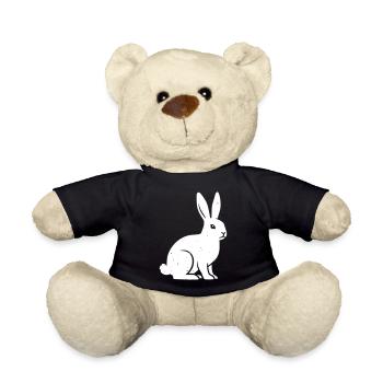 Hase Hasen Kaninchen Vektor - Teddy - Schwarz - Vorne