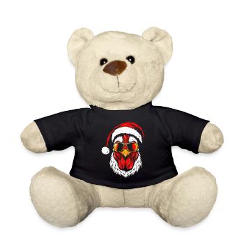 Poulet du Père Noël, Poulet de Noël drôle de Noël - Nounours - noir - Devant