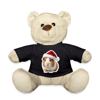 Petit chapeau de Noël en forme de cochon d’Inde mignon - Nounours - noir - Devant