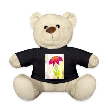 A flower - Teddy Bear - black - Front