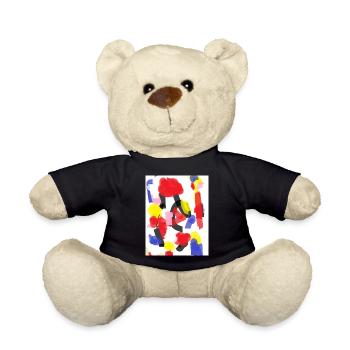 Buntes abstraktes Muster - Teddy - Schwarz - Vorne