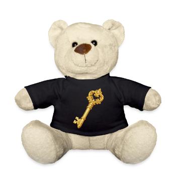 Goldener Ornament-Schlüssel - Teddy - Schwarz - Vorne