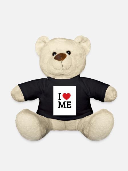 I Love Me Heart – Self-Love - Teddy Bear - black