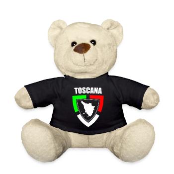 Tuscany souvenir in tricolor Italy t-shirt - Teddy Bear - black - Front