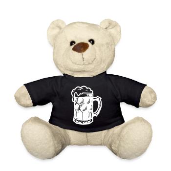 Beer Mug Symbol Booze - Teddy Bear - black - Front