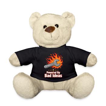 Powered By Bad Ideas Wrench - Teddy Bear - black - Front