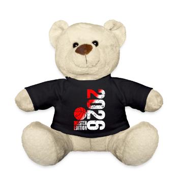 Basketball Master Shirt 2026, red white - Teddy Bear - black - Front