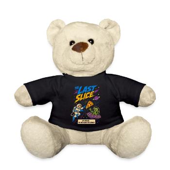 The last slice of pizza in space - Teddy Bear - black - Front