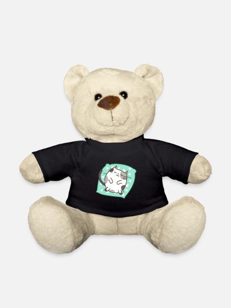 schlafende Katze - Teddy - Schwarz