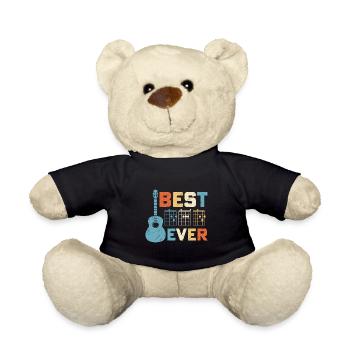 Best Dad Ever Guitar Music Notes Chords Father Day - Teddy - Schwarz - Vorne