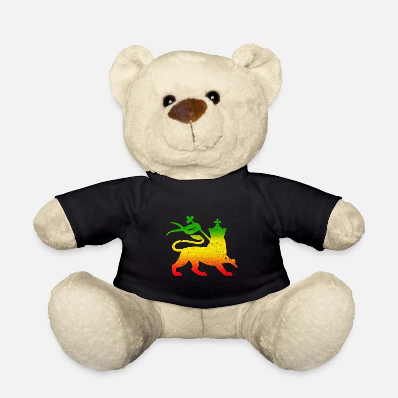 Reggae Rastafarian Lion for Reggae Fans - Teddy Bear - black