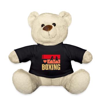 Ich liebe Boxen - Teddy - Schwarz - Vorne