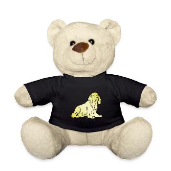 Cocker Spaniel Hund Silhouette - Teddy - Schwarz - Vorne