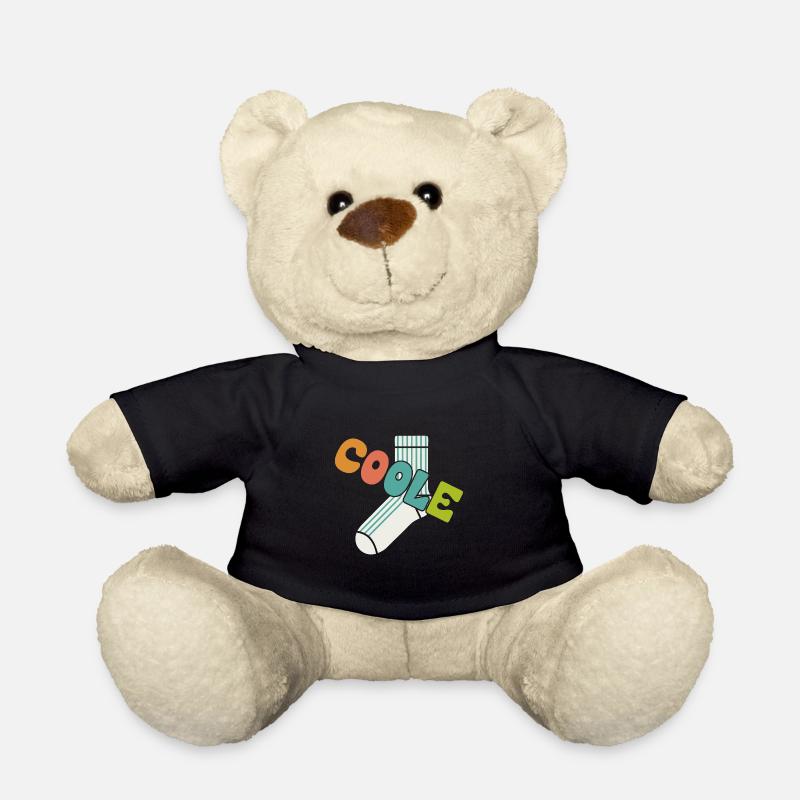 Coole Socke - lustiges Motivationsdesign - Teddy - Schwarz
