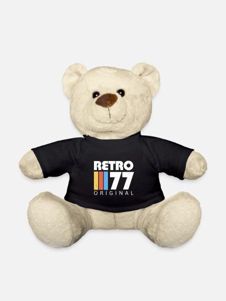 1977 Anniversaire Né En 1977 Rétro Vintage - Nounours - noir