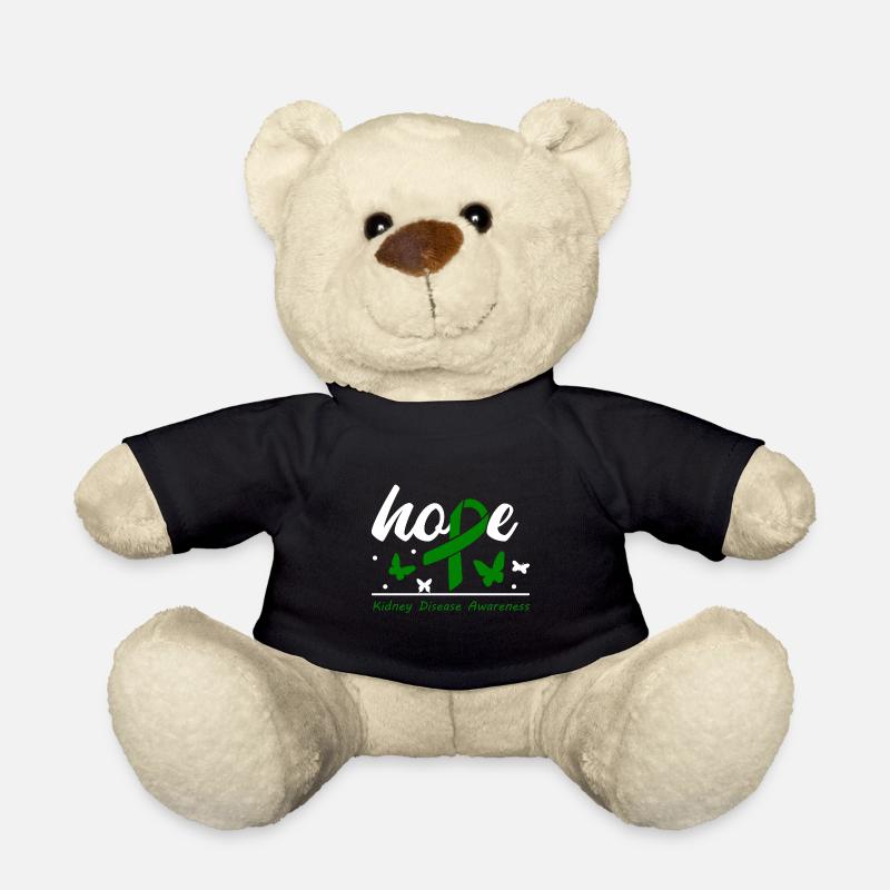 Kidney Disease Awareness: Green Belt Yard - Teddy Bear - black