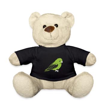 Cute little parakeet - Teddy Bear - black - Front