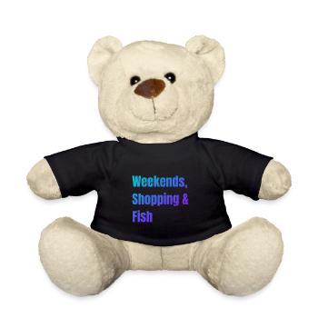 Einkaufen am Wochenende und Fisch - Teddy - Schwarz - Vorne