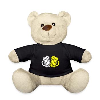 Chope de bière bière alcool bravo - Nounours - noir - Devant