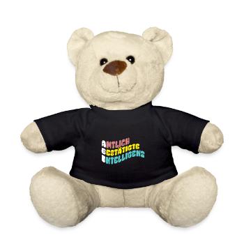 Amtlich bestätigte Intelligenz - Abitur Abi - Teddy - Schwarz - Vorne