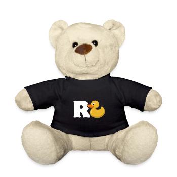 Rente Ente - Rentner Ruhestand Pension Geschenk - Teddy - Schwarz - Vorne