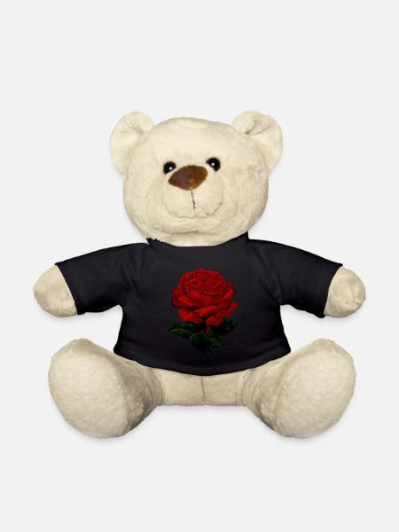 Vintage Rose rot - Teddy - Schwarz