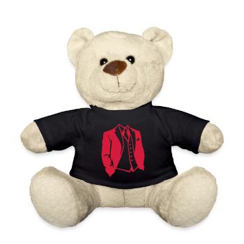 suit tie 1 - Teddy Bear - black - Front