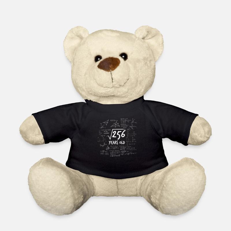 16th birthday root from 256 math nerd - Teddy Bear - black