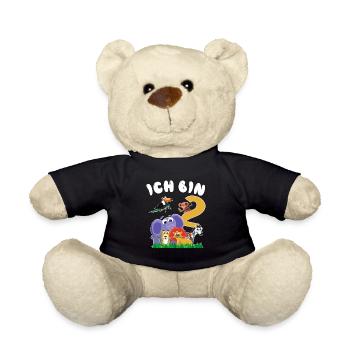 ich bin zwei, Dschungeltiere zum Kindergeburtstag - Teddy - Schwarz - Vorne