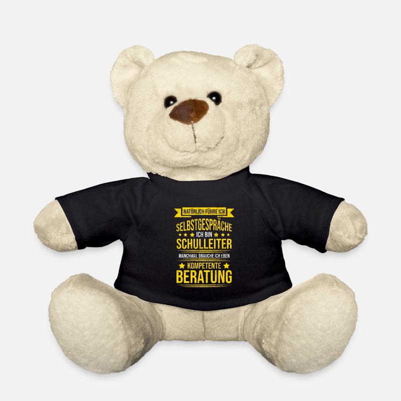 Lustiger Spruch Schulleiter Lehrer Schule Geschenk - Teddy - Schwarz
