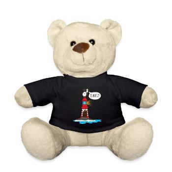 Seagull lighthouse is Watt on the North Sea coast - Teddy Bear - black - Front