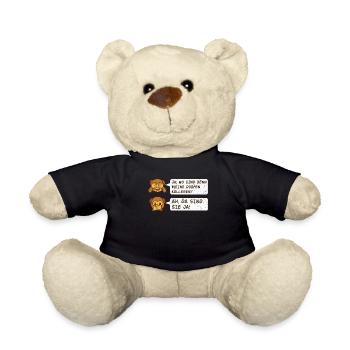 Affe wo sind meine doofen Arbeitskollegen Arbeit - Teddy - Schwarz - Vorne