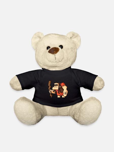 Funny Comic Neandertaler - Teddy - Schwarz