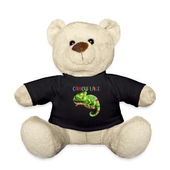 Caméléon Reptiles Iguane Chélard Camouflage - Nounours - noir - Devant