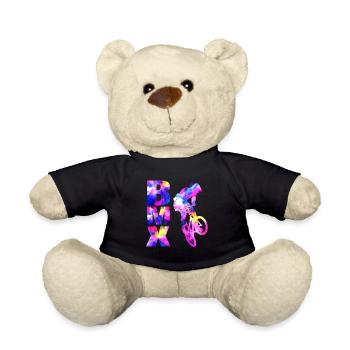 bmx bike rider freestyle design - Nounours - noir - Devant