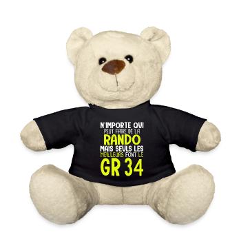 Cadeau randonnée les meilleurs font le GR 34 rando - Nounours - noir - Devant