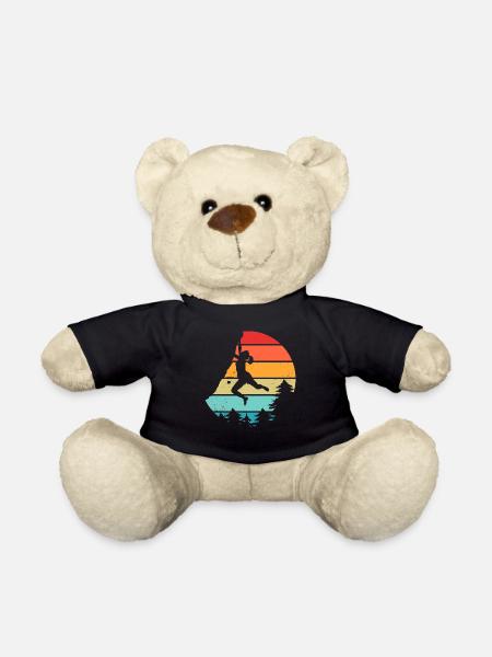 Vintage Rock Climbing Bouldering - Teddy Bear - black