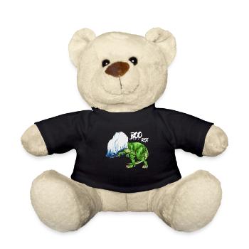 Kids Tyrannosaurus Boo Rex Halloween Ghost - Teddy Bear - black - Front