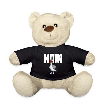 Plattdeutsche Möwe Moin Spruch Nordsee Liebhaber - Teddy - Schwarz - Vorne
