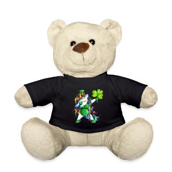 Dab à St Patrick Day Unicorn fait Dabbing - Nounours - noir - Devant