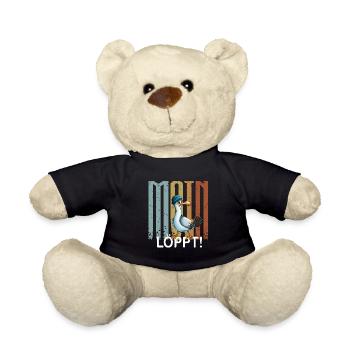 Plattdeutsche Möwe Moin Spruch Nordsee Liebhaber - Teddy - Schwarz - Vorne