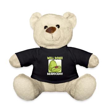 Avocado Design für Vegetarier und Veganer - Teddy - Schwarz - Vorne